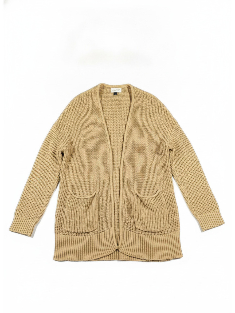 Universal Thread Women's Beige Open Front Knit Cardigan Sweater Size S